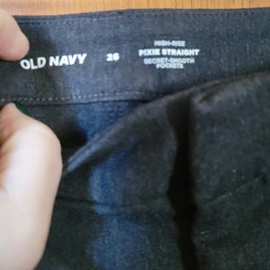 Grey Old Navy High waist pixie pants